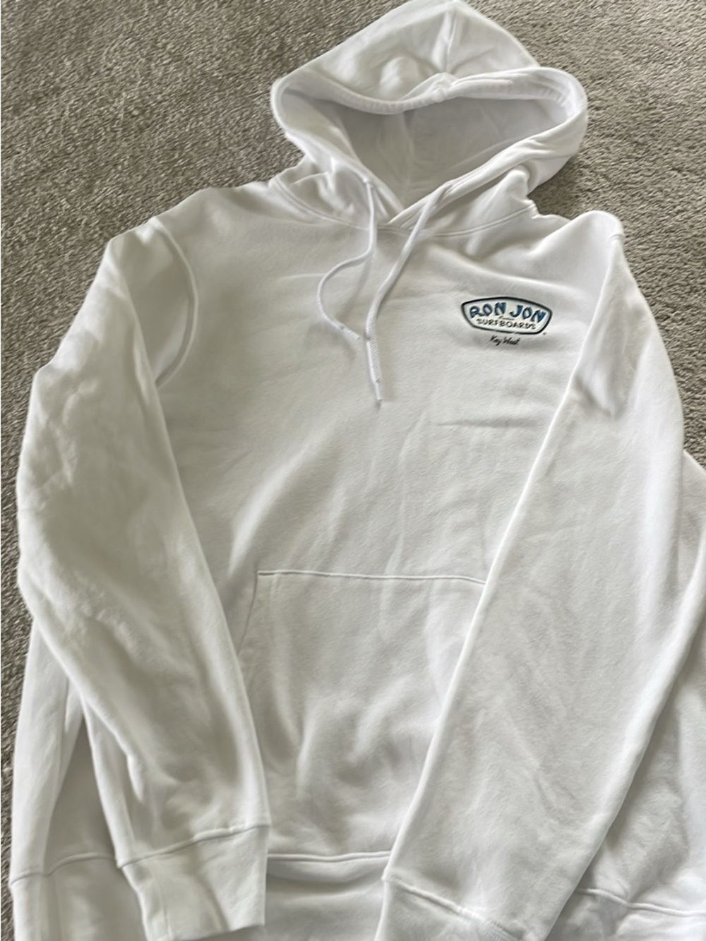 Ron Jon Key West White Hooded Pullover with Surf Logo